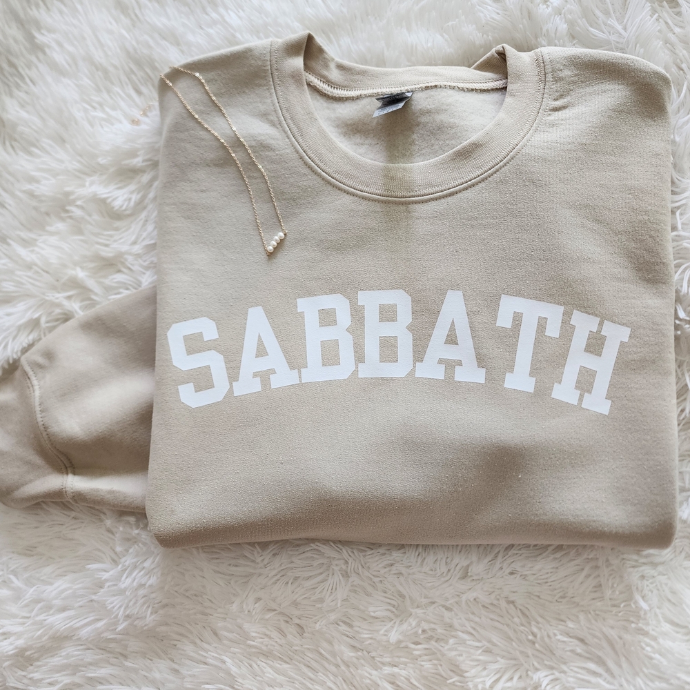 SABBATH Beige Graphic Sweatshirt
